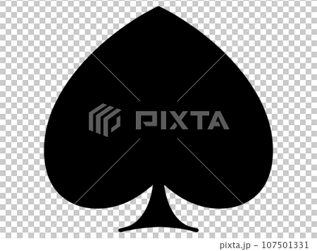 トランプのスペードマークのイラスト素材 107501331