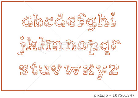 Versatile Collection of Skull Alphabet Letters for Various Uses 107501547