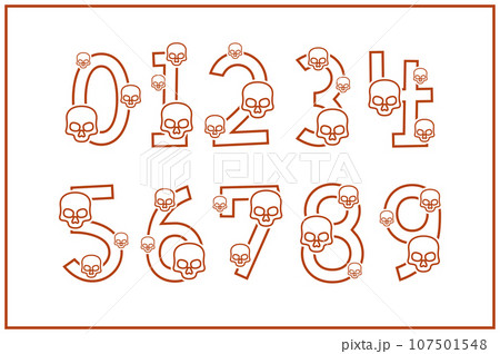 Versatile Collection of Skull Numbers for Various Uses 107501548