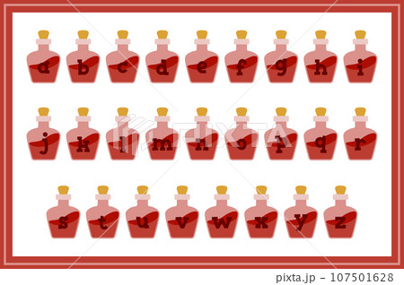 Versatile Collection of Red Potion Alphabet Letters for Various Uses 107501628