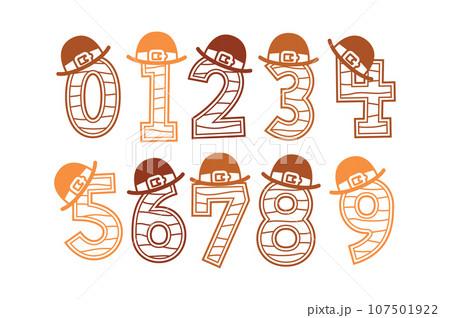 Versatile Collection of Cookie With Hat Numbers for Various Uses Versatile Collection of Cookie With Hat Numbers for Various Uses 107501922
