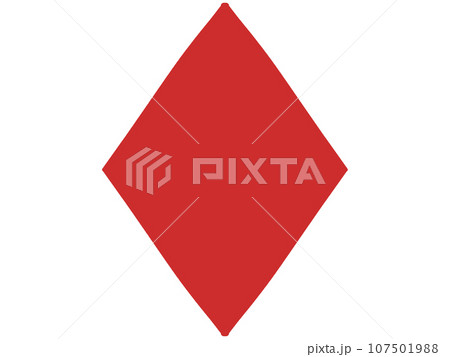 トランプのダイヤマークのイラスト素材 107501988