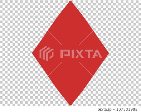 トランプのダイヤマークのイラスト素材 107501988