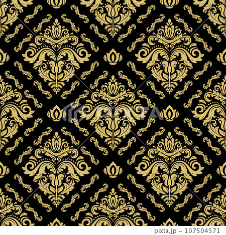 Orient Damask Seamless Background With Arabesques Orient Damask Seamless Background With Arabesques 107504571