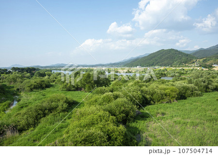 Bicycle path along the Seomjingang River Bicycle path along the Seomjingang River 107504714