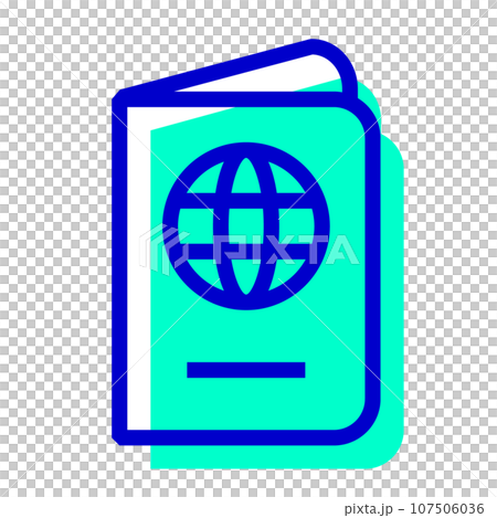 代表旅行、護照的兩種顏色樣式圖標 107506036