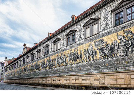 Procession of Princes Mural Wall, Furstenzug in Dresden, Saxony, Germany Procession of Princes Mural Wall, Furstenzug in Dresden, Saxony, Germany 107506214