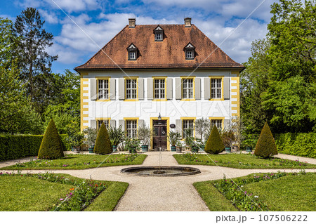 Monplaisir villa in the park of historical Hermitage, Eremitage near the city of Bayreuth, Bavaria, Germany Monplaisir villa in the park of historical Hermitage, Eremitage near the city of Bayreuth, Bavaria, Germany 107506222