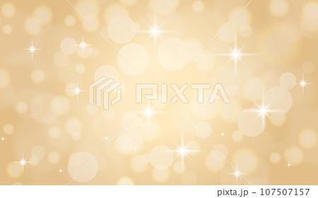 シャンパンゴールドのキラキラ背景 107507157