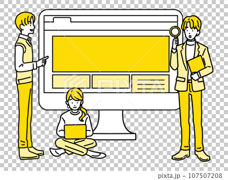 Business people who create web sites / Business people who create PC sites 107507208