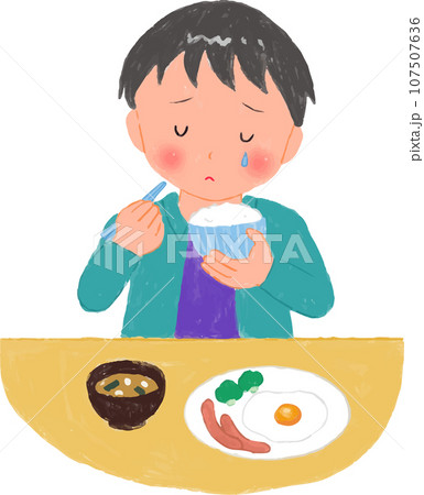 ガッシュ画の孤食の男の子 107507636