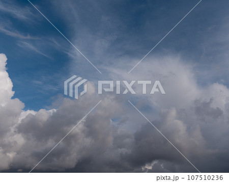 Beautiful various forms clouds in the high sky 107510236