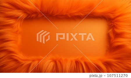 Orange Fur Creative Abstract Geometric Frame. Textured photorealistic mount. Abstract Bright Surface Geometrical Horizontal Background. Ai Generated Photo frame with copy space. Orange Fur Creative Abstract Geometric Frame. Textured photorealistic mount. Abstract Bright Surface Geometrical Horizontal Background. Ai Generated Photo frame with copy space. 107511270