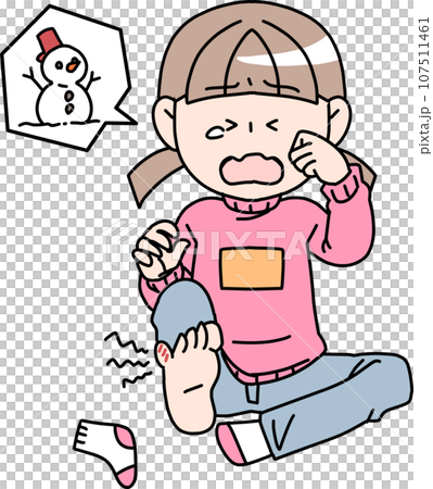 女孩痛苦地哭泣 107511461