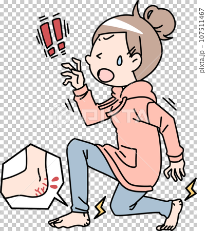 かかとのひび割れの女性 かかとのひび割れの女性 107511467