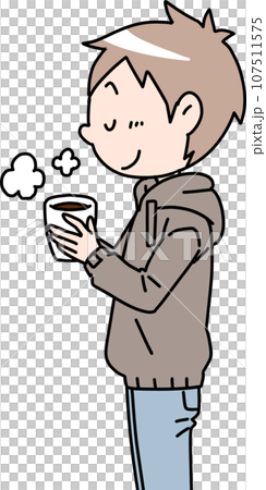 man holding a hot drink 107511575