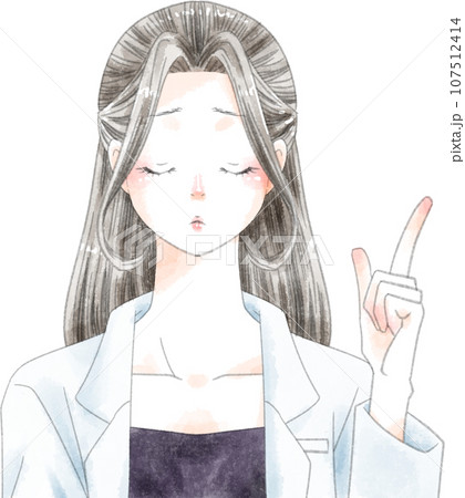白衣の女性 仕草 白衣の女性 仕草 107512414