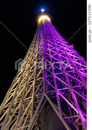 東京　墨田区　東京スカイツリー（夜景） 107512496