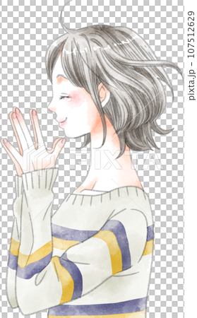 女性の横顔 107512629
