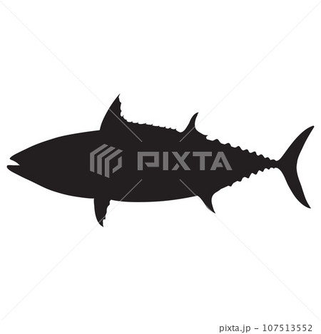 Skipjack Tuna Silhouette Skipjack Tuna Silhouette 107513552
