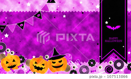 かわいいハロウィンのイラスト背景 107513866