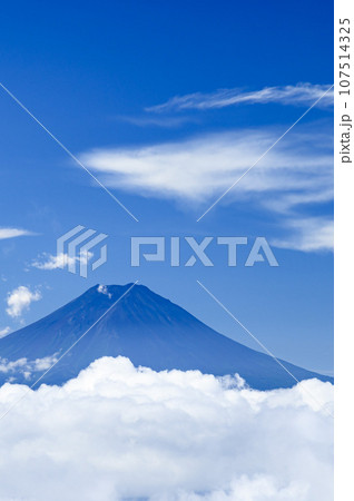 山梨県・牛奥ノ雁ヶ腹摺山より望む富士山と雲海の大絶景 107514325