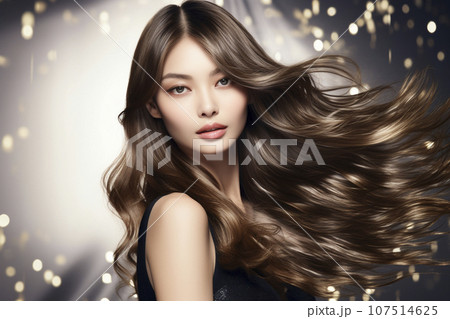 日本人女性 美髪 107514625