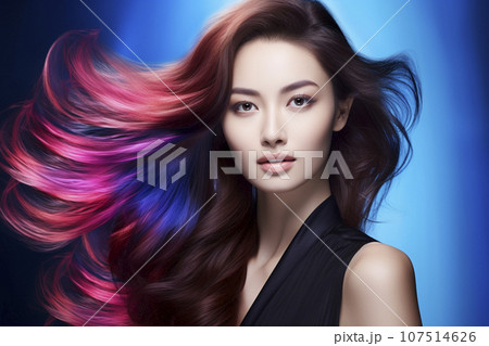 日本人女性 美髪 107514626