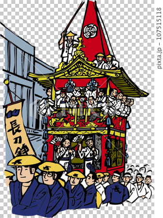 Gion festival's long-haired hoko Gion festival's long-haired hoko 107515118