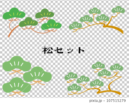 松竹梅をモチーフにした和柄 松竹梅をモチーフにした和柄 107515279