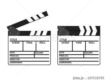 映画撮影のカチンコ 107516795