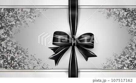 black bow vintage background, sales tag and template shopping label on paper. special offer. vintage. 107517162