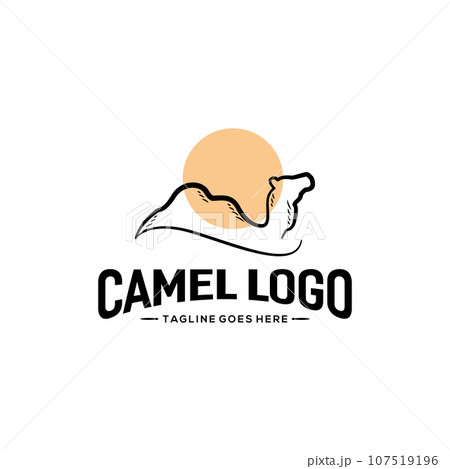 Desert camel logo vector design template Desert camel logo vector design template 107519196