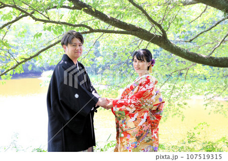 和装婚礼、和装フォトウエディング、色打掛ロケーション撮影、ブライダルフォト紋付袴 和装婚礼、和装フォトウエディング、色打掛ロケーション撮影、ブライダルフォト紋付袴 107519315