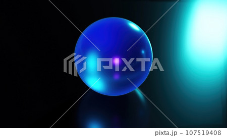 Blue glass sphere 107519408