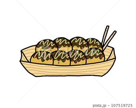 たこ焼き・郷土料理・大阪府のイラスト素材 [107519725] - PIXTA