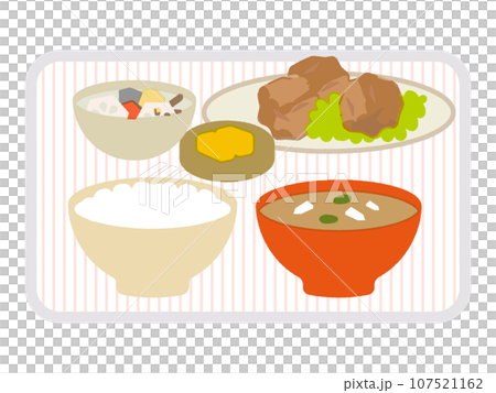 Illustration of fried chicken set meal/dining table Illustration of fried chicken set meal/dining table 107521162