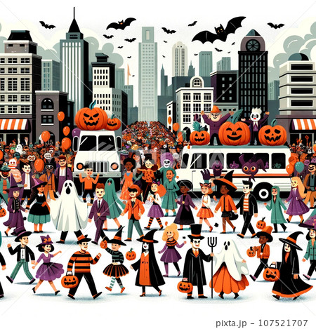 ハローウィーンのパレード 107521707