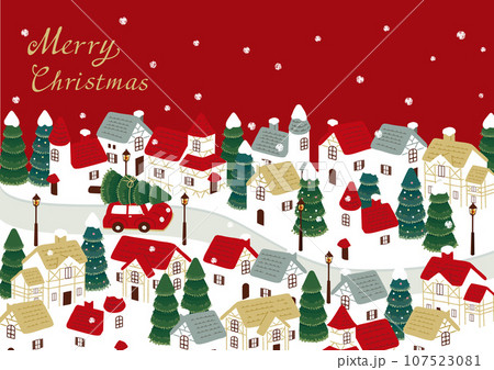 クリスマス　街並みイラスト 107523081