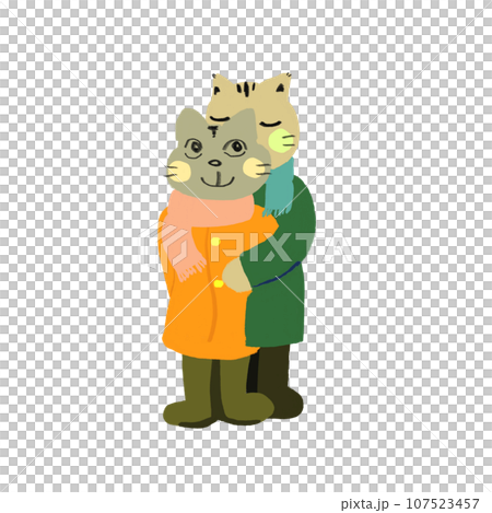 幾隻貓即將接近對方（秋季/冬季） 107523457