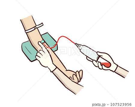 採血をする 107523956