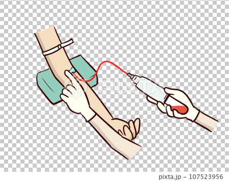 採血をする 107523956