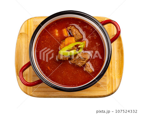 Traditional Hungarian goulash soup Traditional Hungarian goulash soup 107524332
