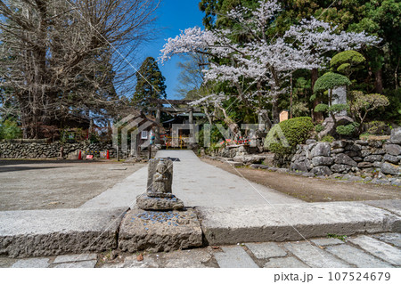 山形県山形市　山寺と通称される立石寺の参道の真ん中にあるお地蔵さん 107524679