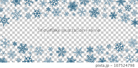 藍色雪花框架插畫 107524798
