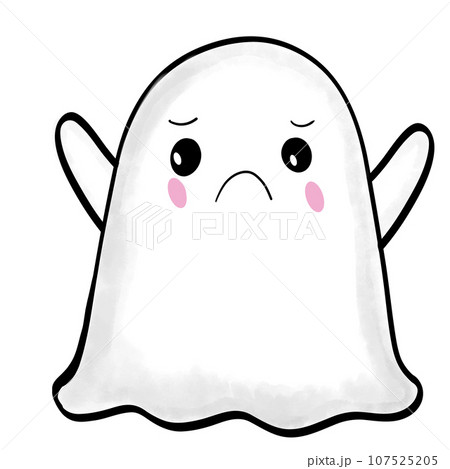 cute ghost isolated on white background 107525205