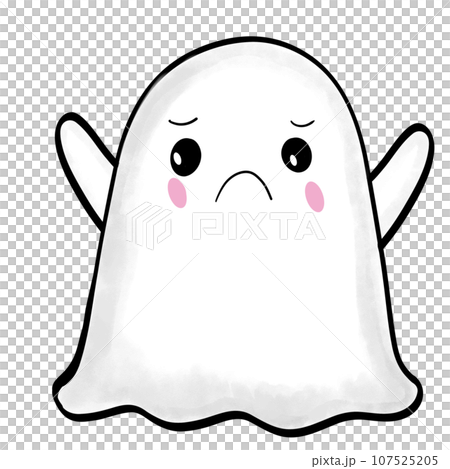 cute ghost isolated on white background 107525205