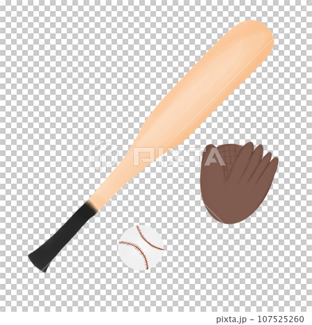 baseball bat with ball icon, cartoon styleのイラスト素材 [107525260] - PIXTA