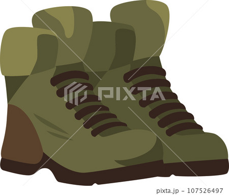 Isolated Camping Boots Vector Illustration for Outdoor Camping Adventures Isolated Camping Boots Vector Illustration for Outdoor Camping Adventures 107526497