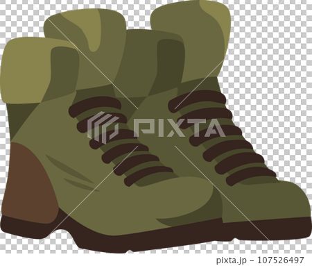 Isolated Camping Boots Vector Illustration for Outdoor Camping Adventures Isolated Camping Boots Vector Illustration for Outdoor Camping Adventures 107526497